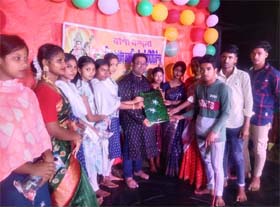 Our first batch of Madhyamik - 2025 is being encouraged through a program on the evening of Goddess Saraswati Puja.