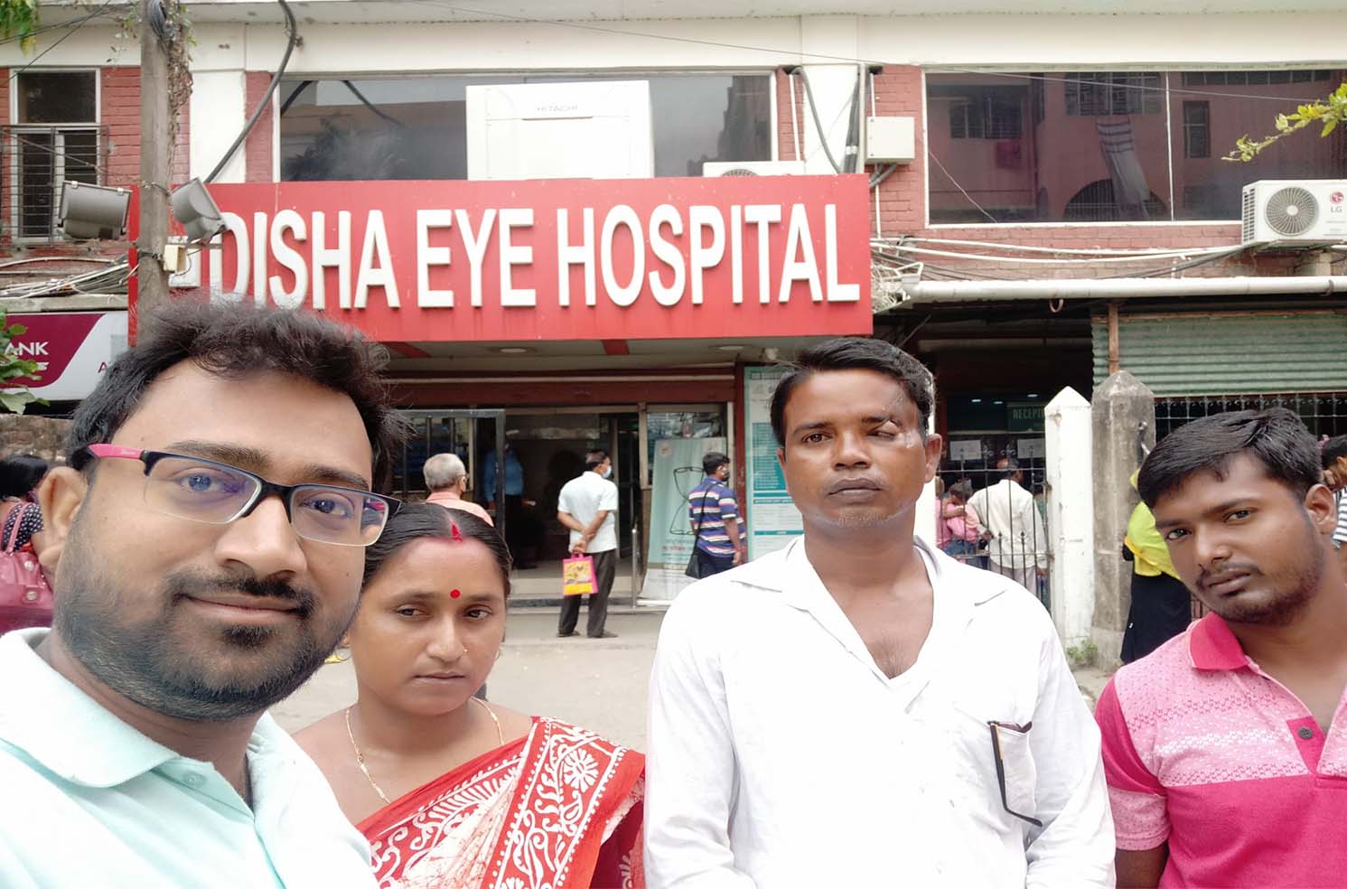 Gour Maity was taken to eye hospital for further treatment.