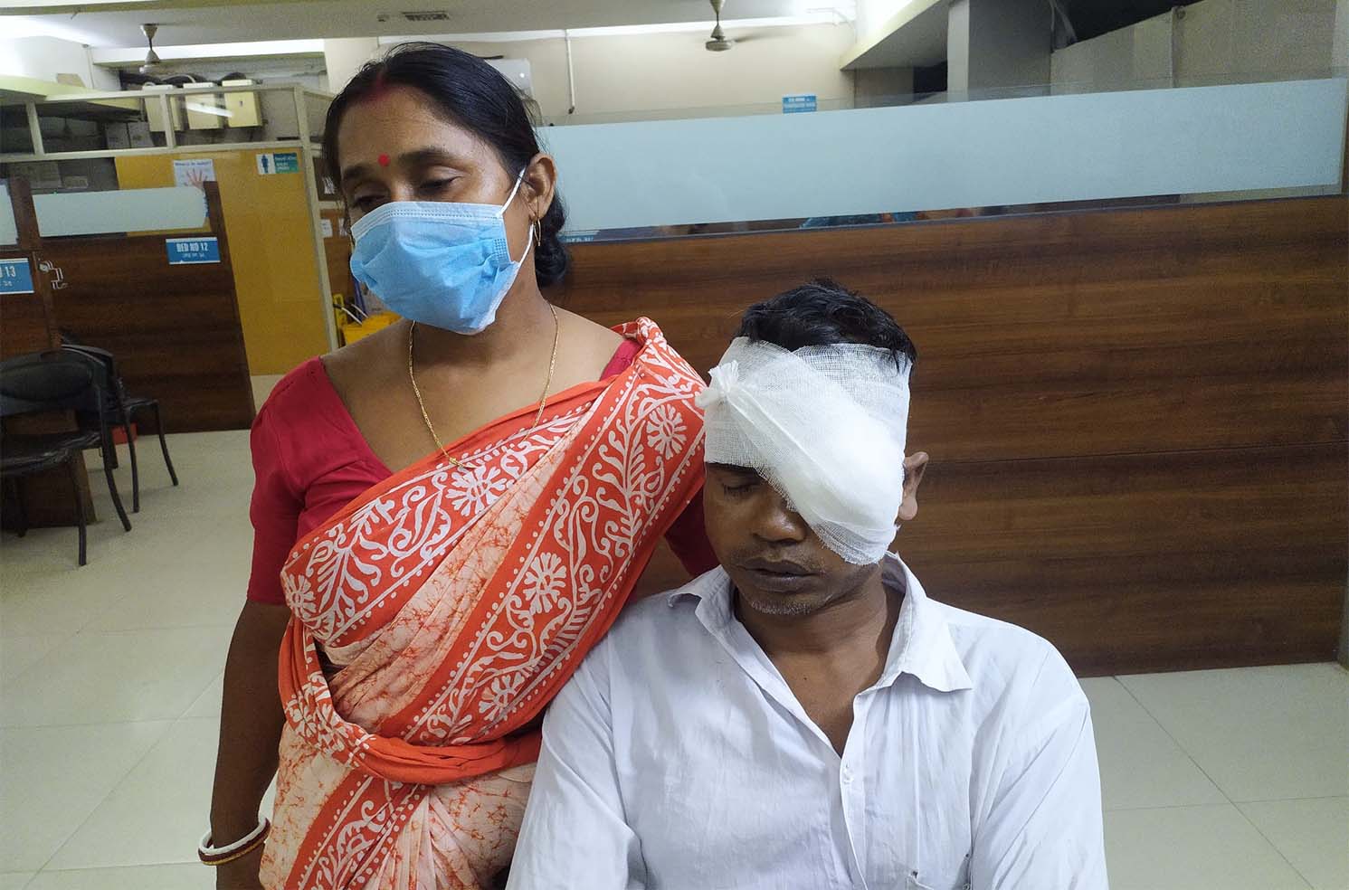 Gour Maity's Eye Operation went well at the hospital.