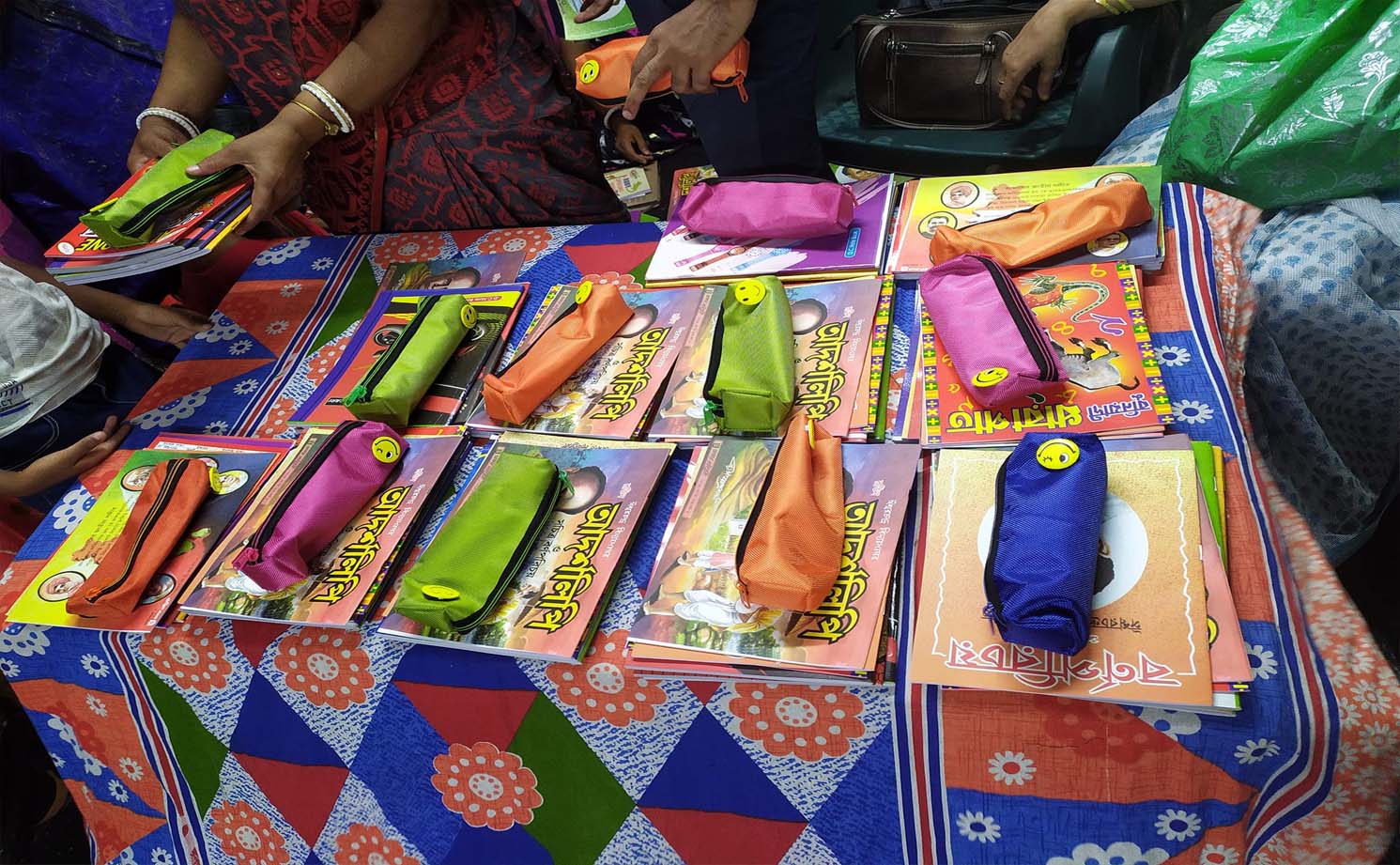 Distributed books and education materials to the newly enrolled students of Barnaparichay Education Centre.