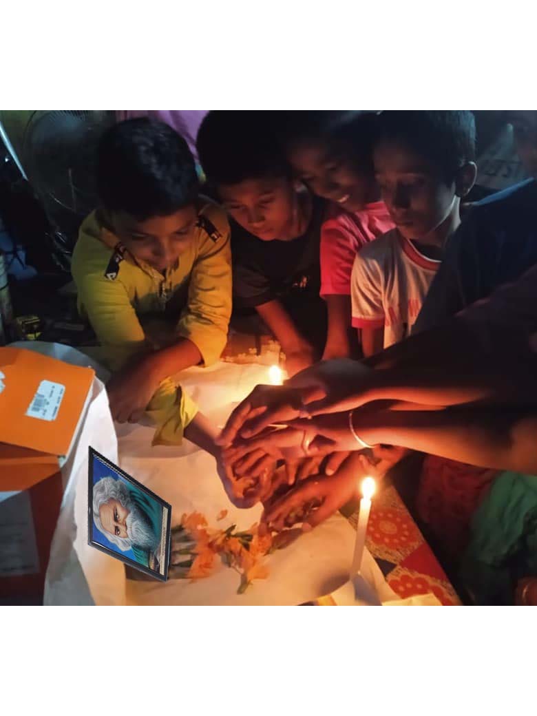 The death anniversary of World Poet Rabindranath Thakur observed at Barnaparichay Education Centre run by SAI.