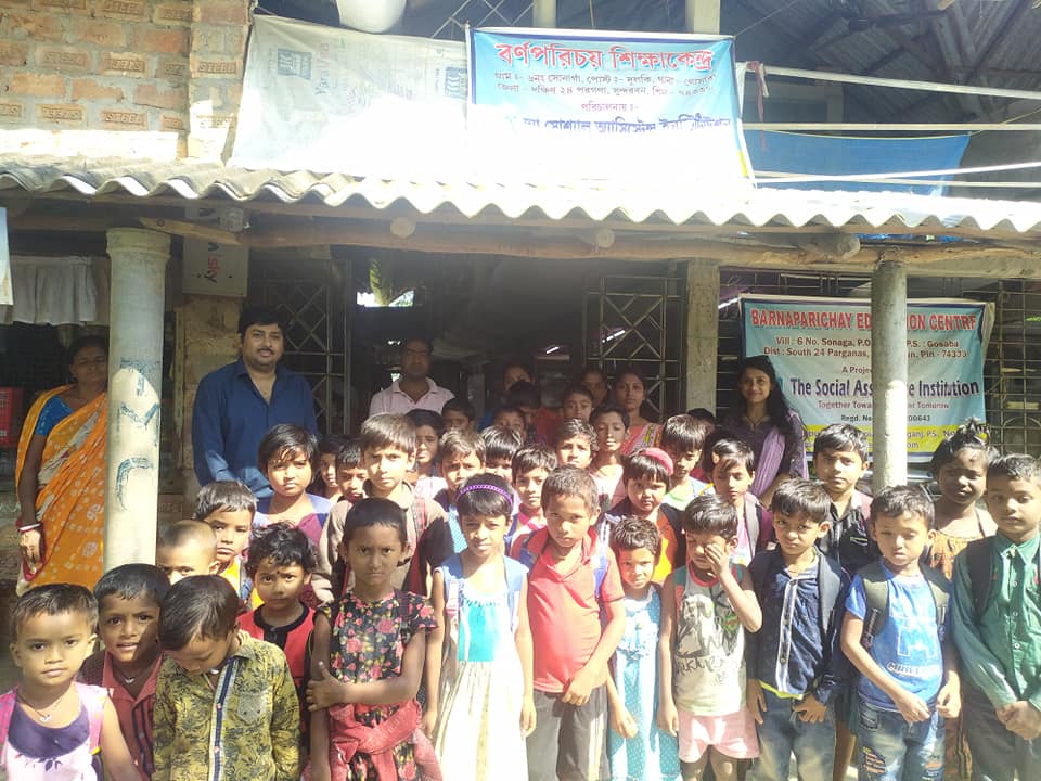 Professor Sourav De from Presidency University visited our projects in the remote villages of Sundarbans.