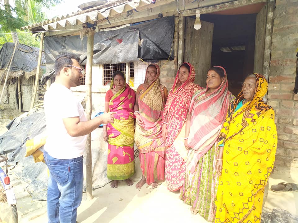 Awareness is being done from house to house to explain the need of education. 