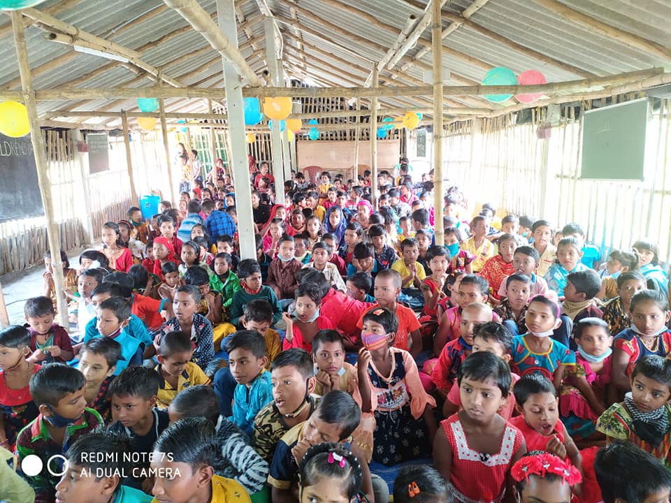 Children's day is being celebrated at Sundarban Badaban Bharati Education Centre.