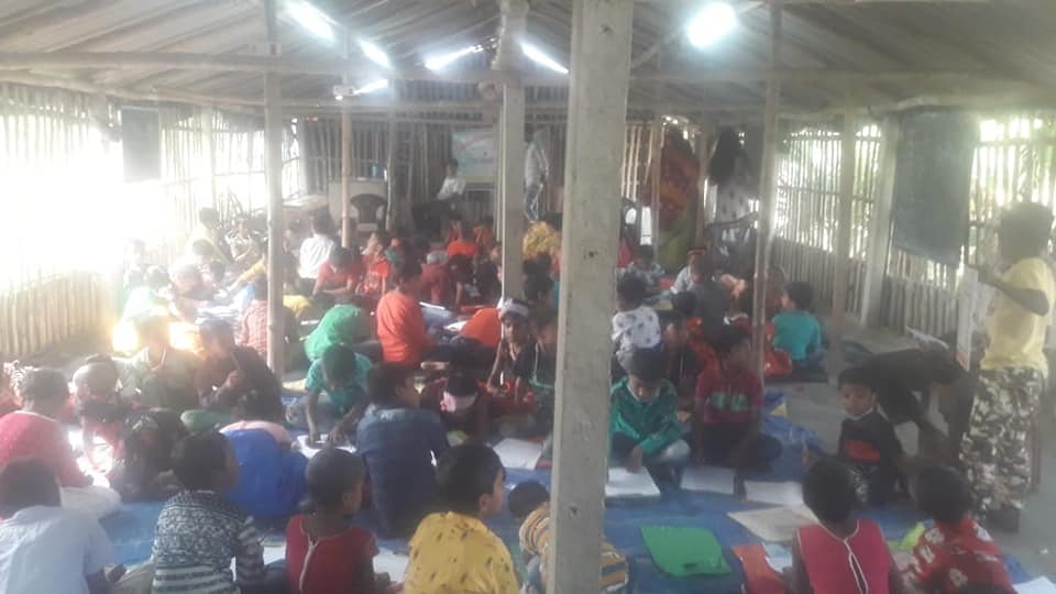 Drawing competition at SAI Education centre.