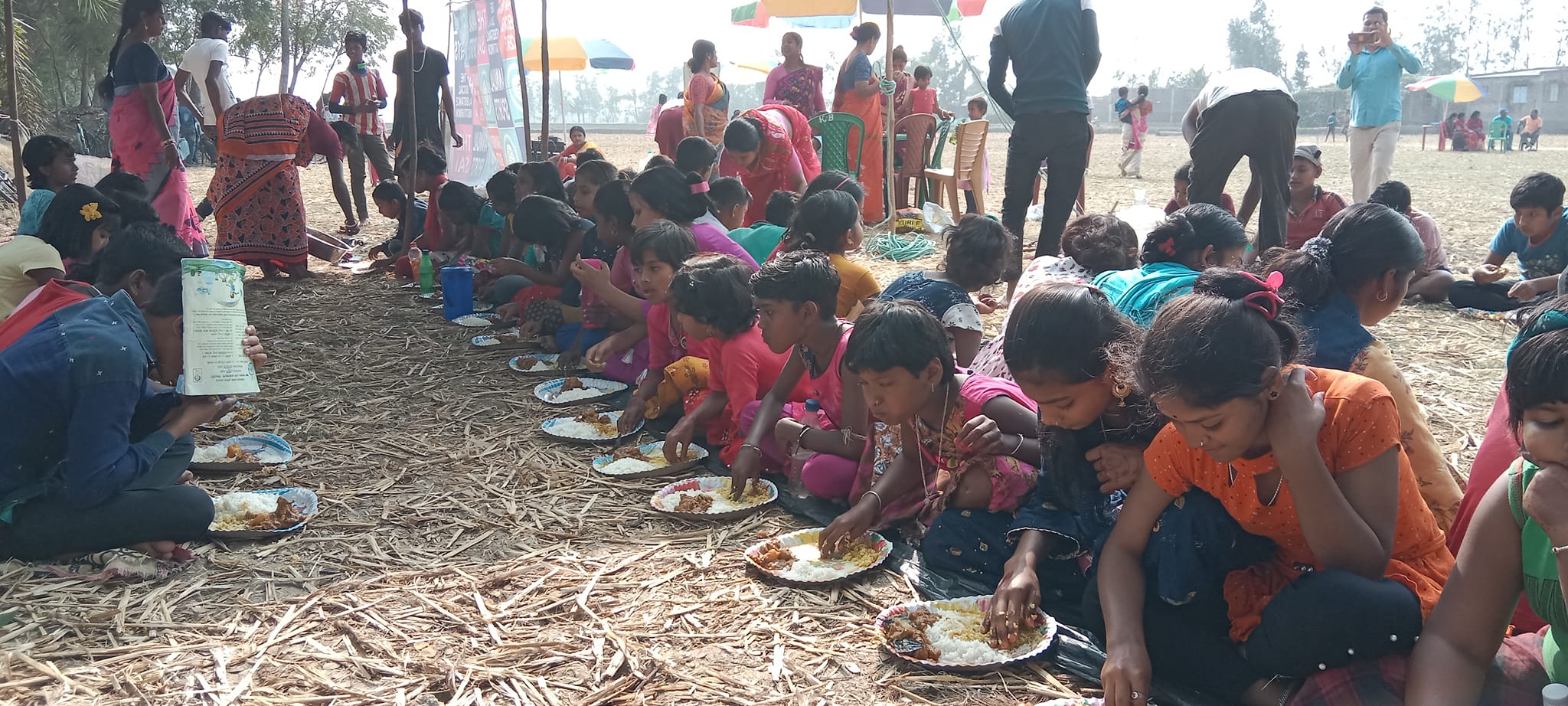 Students are being given a picnic feeling in the during Annual Sports.