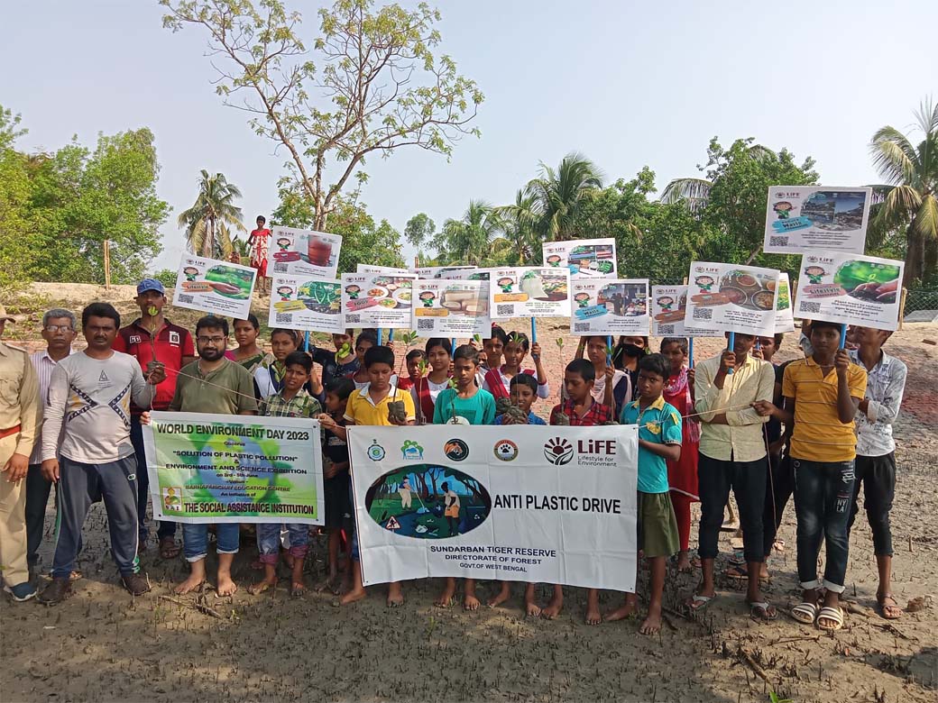 oday is June 5th. World Environment Day. Environment Day was celebrated with about 435 students from 2 educational centers run by SAI in the remote Sundarbans.