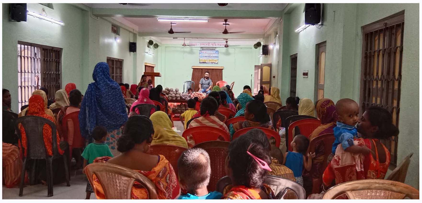 Nutritious food and toiletries for the month of July were distributed to 65 children, pregnant and lactating mothers under the SAI-run Sakham project