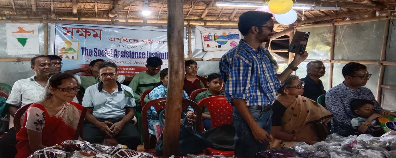 Last week, around 90 children and their mothers from Sonagaon and Dulki villages of Gosaba Island in the Sundarbans underwent free health check-ups. Out of these, 50 malnourished children and mothers were selected and SAI's Saksha project was launched.
