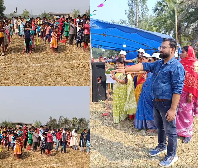 Like every year, the 2026 annual sports programme began with the recitation of the oath by students of the Barnaparichay Education Centre.
